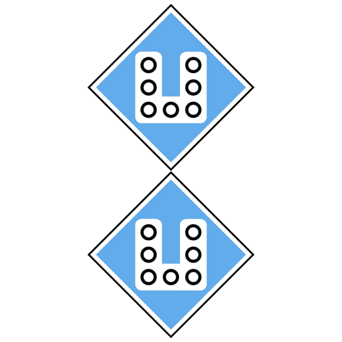 Знак "Включить ток на электропоезде"